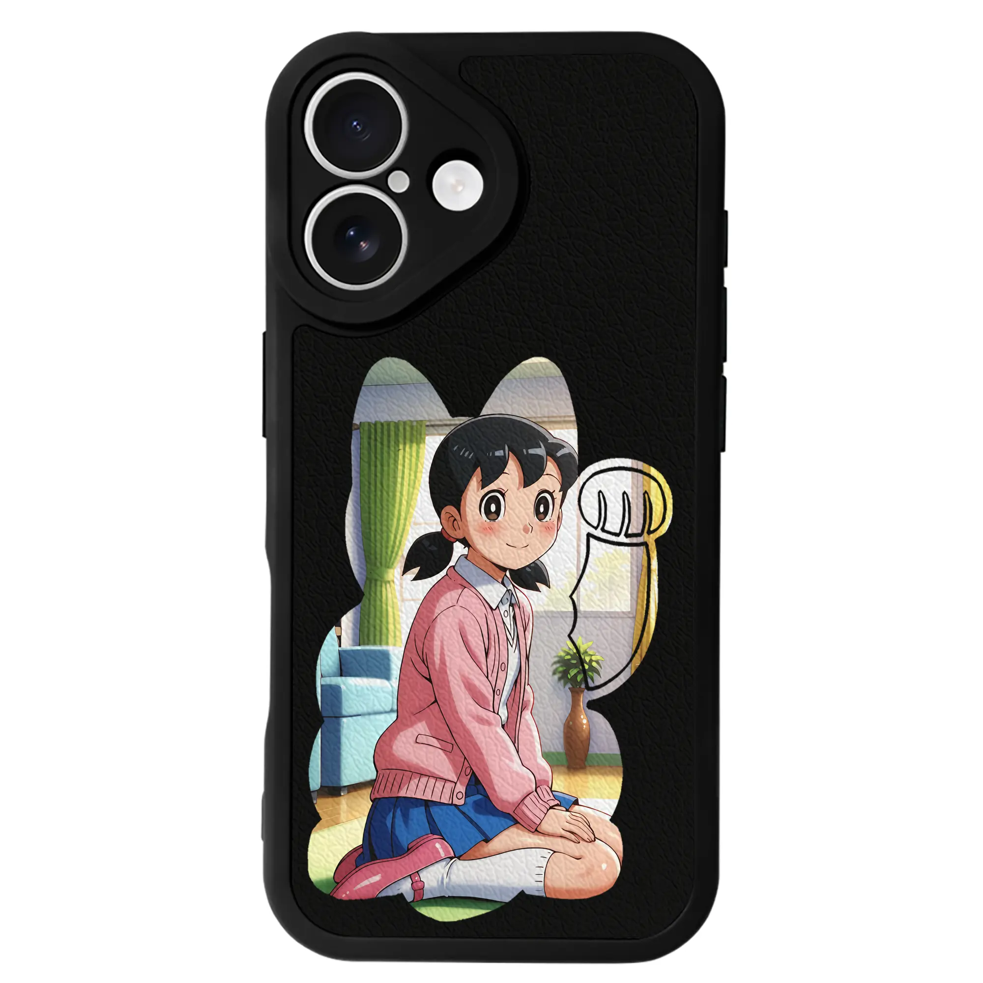 ドラえもん グッズ 源 静香 - IPhone 16シリーズ対応 ・ シリコンスマホケース ・ レザー調 ・ 高精度フィット ・ 耐衝撃 ・ ワイヤレス充電対応 ・ 精密カット